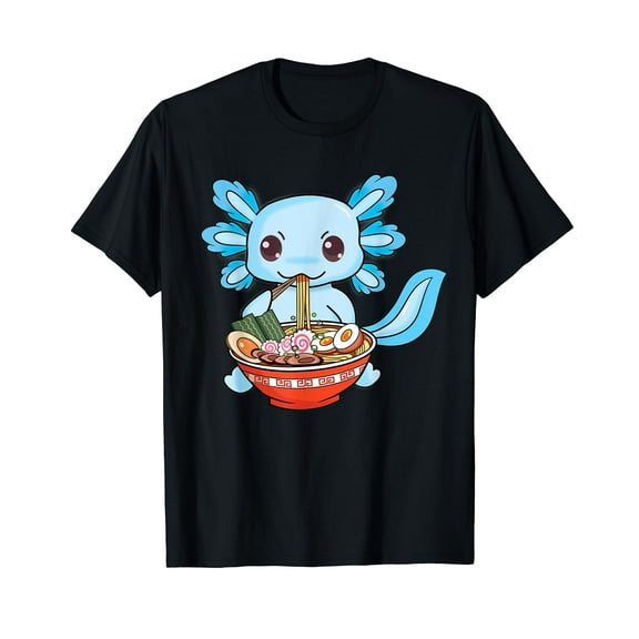 Axolotl Shirt Ramen Noodles Kawaii Anime T-Shirt