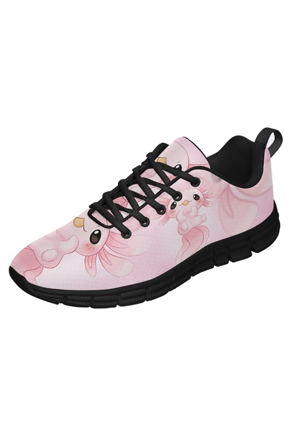 Axolotl Shoes for Men Women Running Sneakers Breathable Casual Sport Tennis Shoes Gift for Him Her Black Size 6