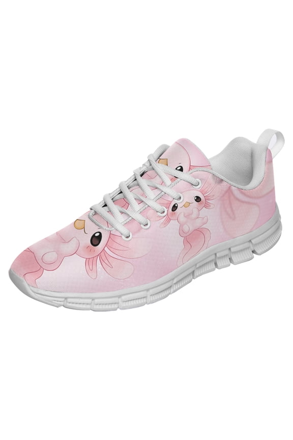 Axolotl Shoes for Men Women Running Sneakers Breathable Casual Sport Tennis Shoes Gift for Him Her White Size 3.5