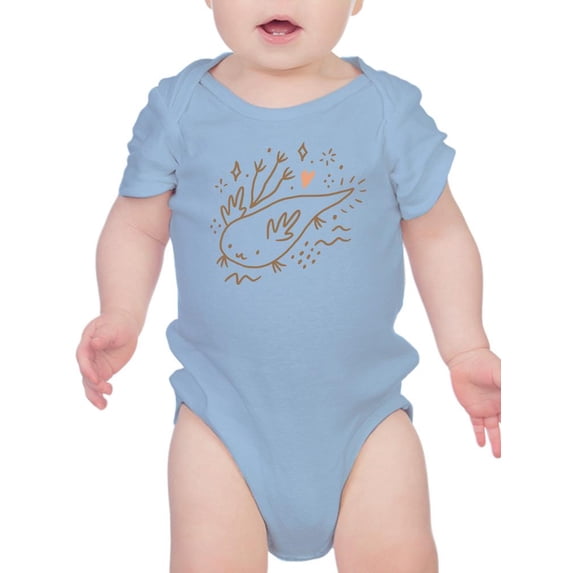 Axolotl Sketch Bodysuit Infant -Image by Shutterstock, 24 Months