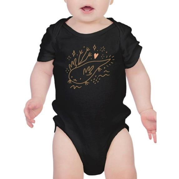 Axolotl Sketch Bodysuit Infant -Image by Shutterstock, 24 Months