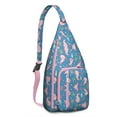 thumbnail image 1 of Axolotl Sling Backpack – Cute Watercolor Fantasy Creature Daypack with Galaxy & Coral Design, Lightweight Crossbody Travel Bag for Outdoor Adventures, Gifts & Aesthetic Fans, 1 of 4