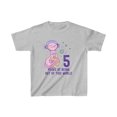 thumbnail image 1 of Axolotl Space 5th Birthday Kids T-Shirt, 1 of 2