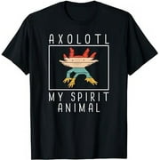 Axolotl Spirit Animal Vintage Sunset Mexican Salamander T-Shirt