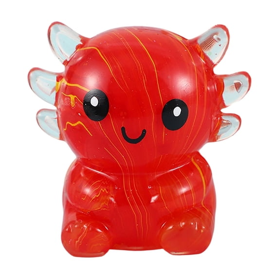 Axolotl Squishy Stress Relief Ball Slow Rising, Cute Translucent Jelly Gel Animal Sensory Hand Grip Squeeze Relieve Pressure, Portable Desktop Decorative Accent for Adults Home Office