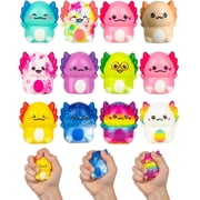 Axolotl Squishy Toys   Soft Slow Rising Stress Relief Sensory Fidget Toys for Party Favors   Classroom Rewards, Birthday Party Favors, Treasure Box Prizes, Novelty Gifts 12PC