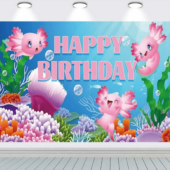 Axolotl Taspestry Wall Decor Party Supplies Background BackdropBanner Poster Decor Decorations