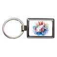 thumbnail image 1 of Axolotl Watercolor Metal Rectangle Keychain, 1 of 7