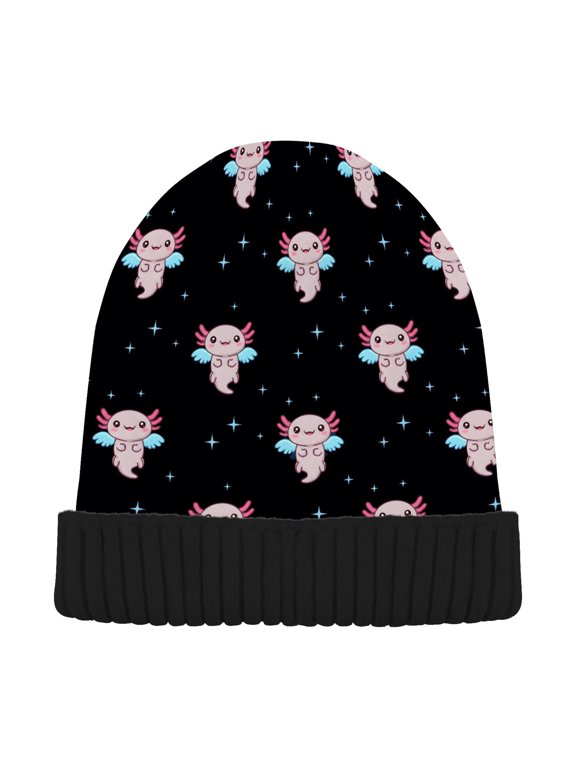Axolotl Wing Beanie Hat Unisex Warm Winter Hat Cap For Women Men Winter Running