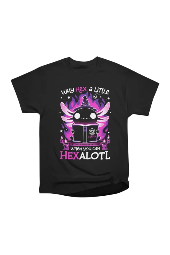 Axolotl Witching Hour Spooky Salamander T-Shirt Tee Gift For Him Merch For Her Apparel For