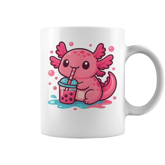 Axolotl With Boba Tea Colorful Cute Axolotl Graphic Coffee M - Walmart.com