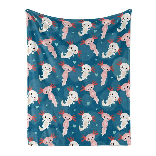 Axolotls Blanket Axolotl Gifts Soft Flannel Lightweight Axolotl Throw ...