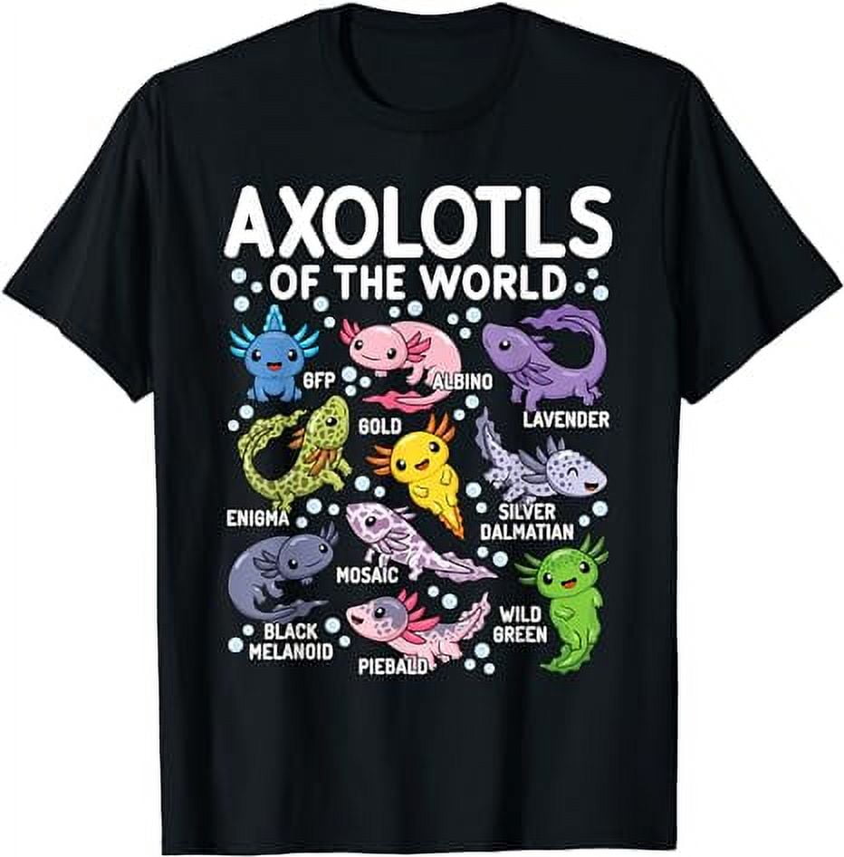 Axolotls Of The World Cute Kawaii Axolotl T-Shirt - Walmart.com