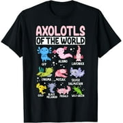 NOOZUO Axolotls Of The World T-Shirt