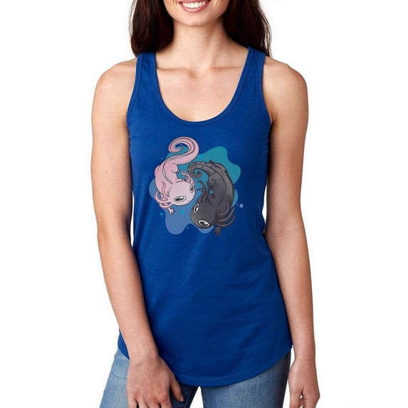 Axolotls Racerback Tank Women -Smartprints Designs, Female Large