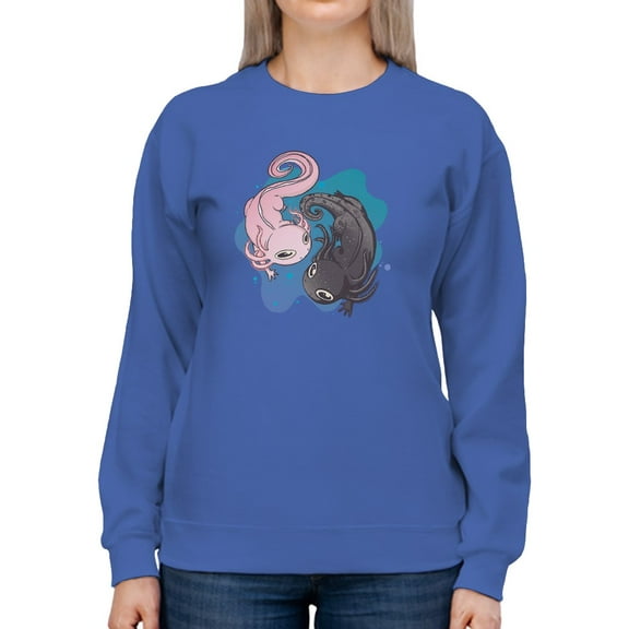 Axolotls Sweatshirt Women -Smartprints Designs, Female x-Large