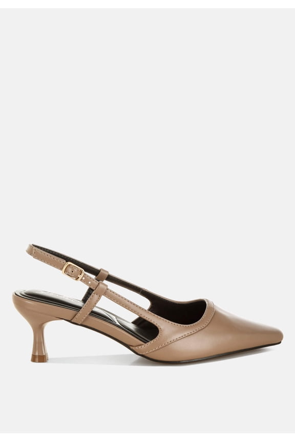 Axton Kitten Heel Slingback Sandals
