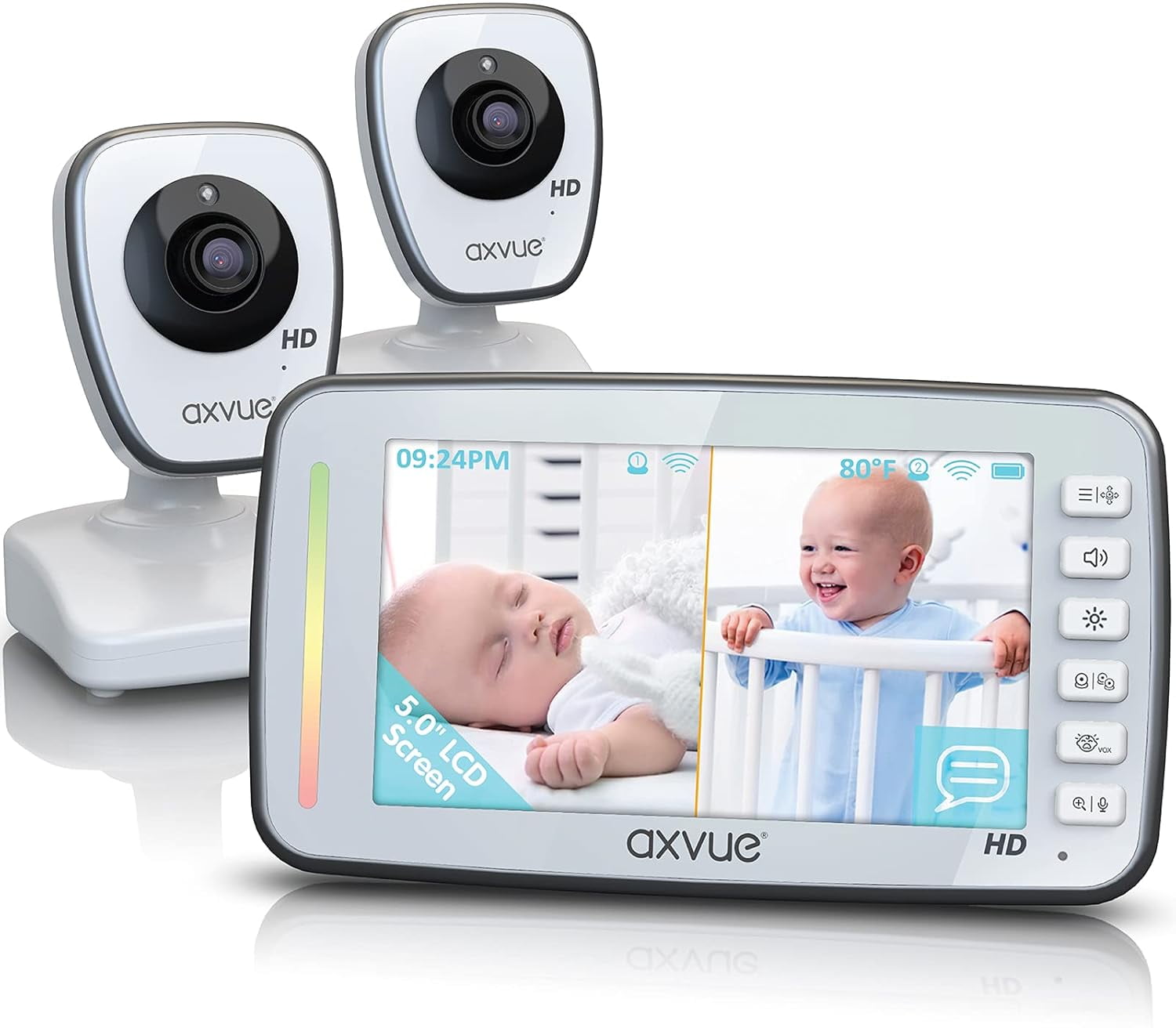 Axvue A1HD Video Baby Monitor 720P Full HD 5.0" IPS Screen + 2 Camera™