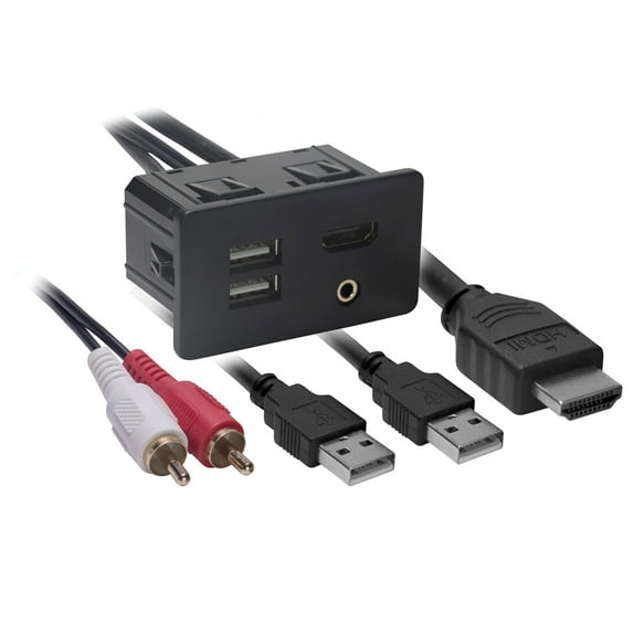 Axxess Integrate AXFD-USB USB/Aux/HDMI Knockout Replacement Panel for Select Ford 2015 through 2016 Vehicles