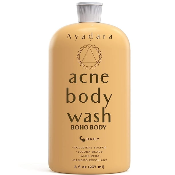 Ayadara Boho Body Wash 8oz, Natural Body Acne Skin Treatment, 50+ Uses