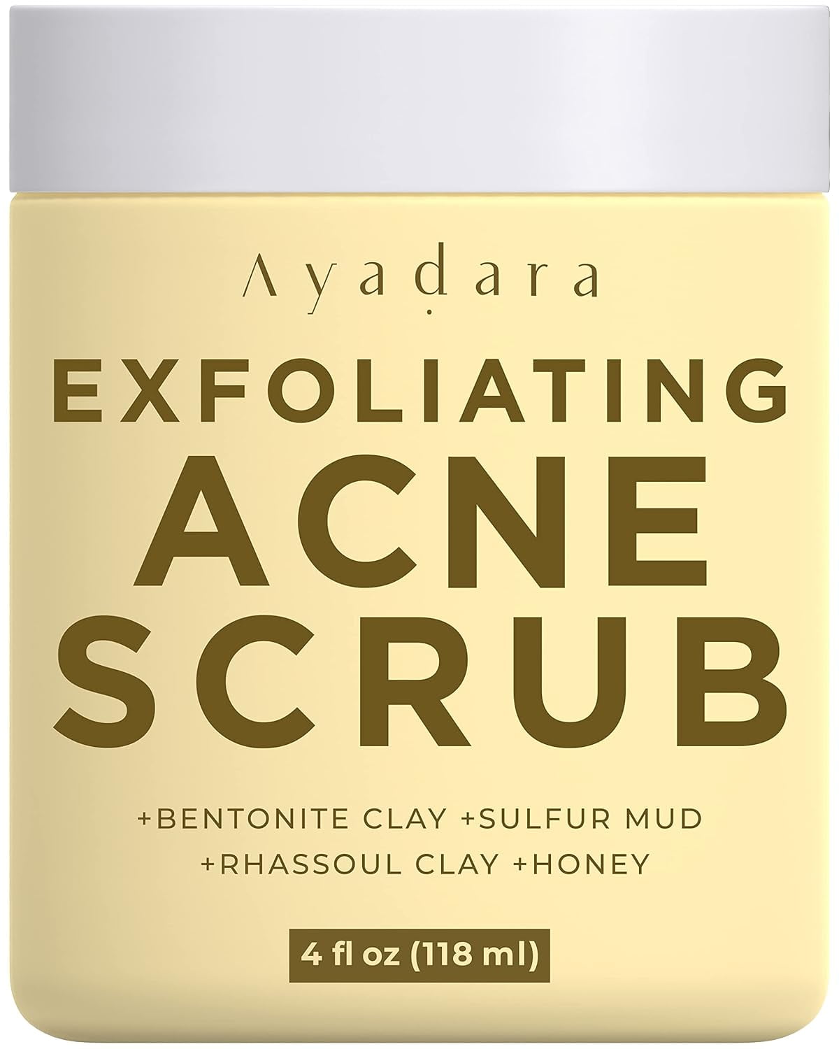 Ayadara Exfoliating Acne Scrub, for Severe & Hormonal Acne, 120Day