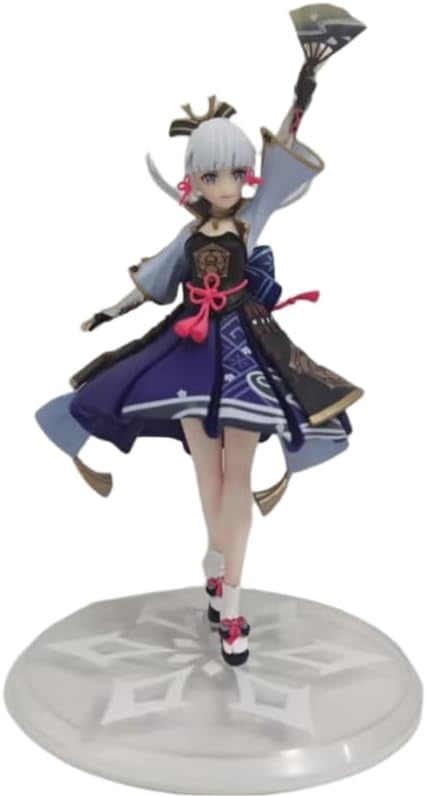 Ayaka Figure Taking A Fan Dancing Kamisato Ayaka Action Figures 23cm/9.1inch PVC Collectible Handicrafts Souvenirs for Anime Fans Gifts