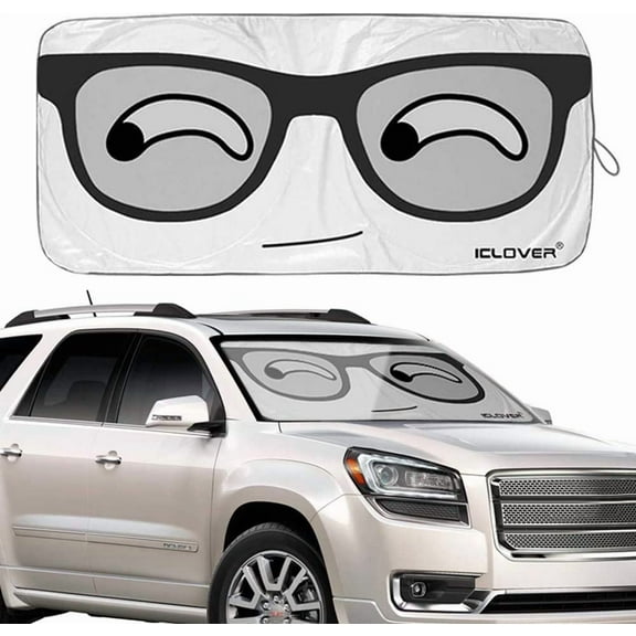 Ayamaya Car Front Windshield Sun Shade,Foldable Cartoon Universal Anti-UV Car Sunshade for Front Window Most Model Vehicles