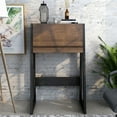 thumbnail image 1 of Ayan 1-Drawer Wood Walnut Oak and Black Fold Down Desk, 1 of 12