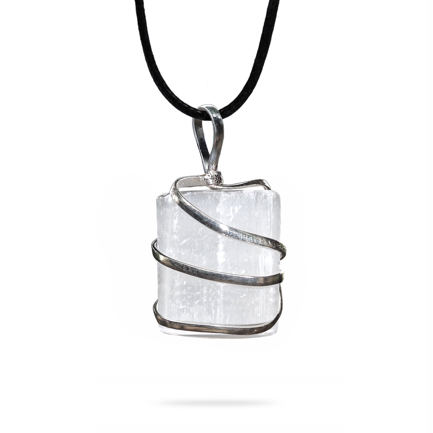 Selenite crystal pendant best sale