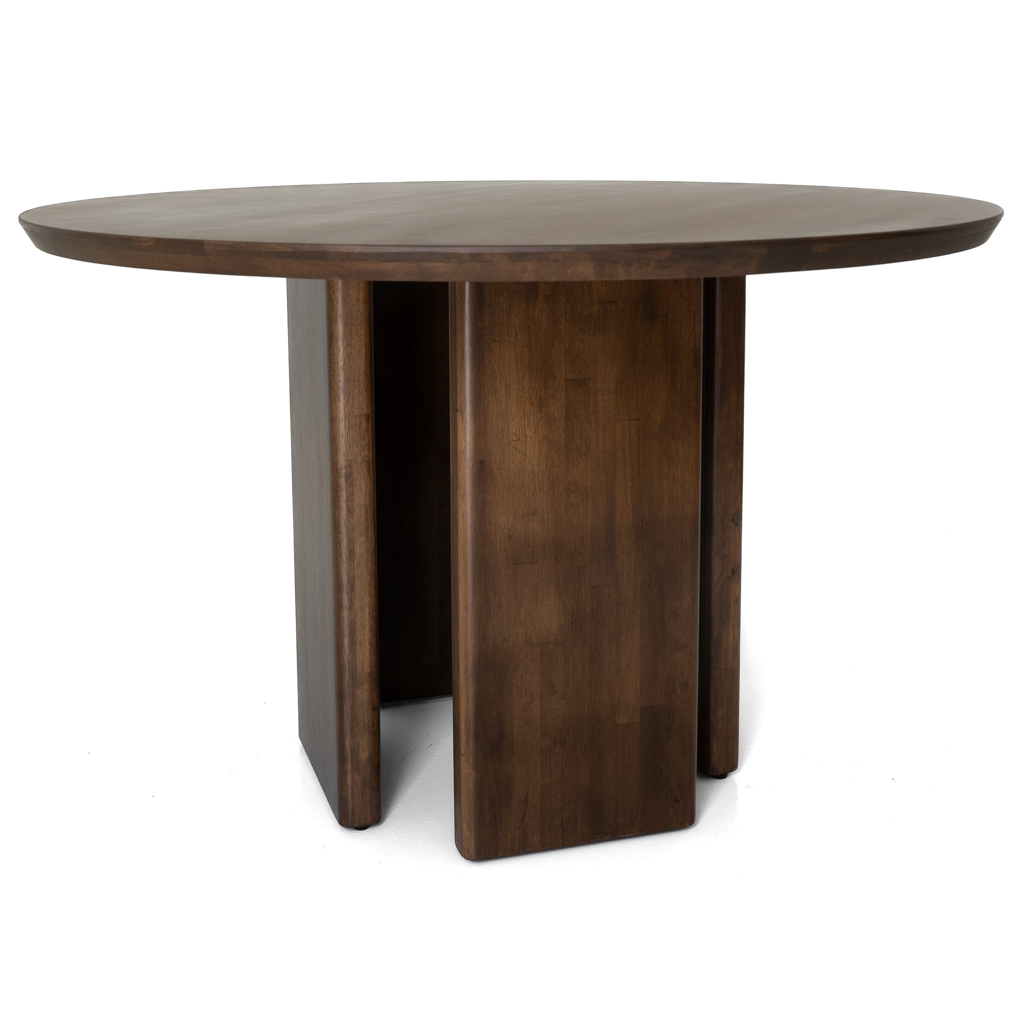 Chen 47.2" Walnut Solid Wood Round Dining Table