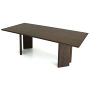 Ayane 86.6 Solid Wood Rectangular Dining Table in Walnut