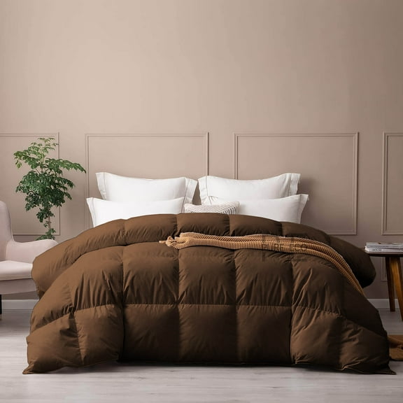 Ayanshi Bedding Comforter Alaskan King 120X132, Duvet Insert, Quilted Comforter with Corner Tabs, Lightweight Quilt, Down Alternative Hotel Comforter Oversized Alaskan King 120X132 Brown