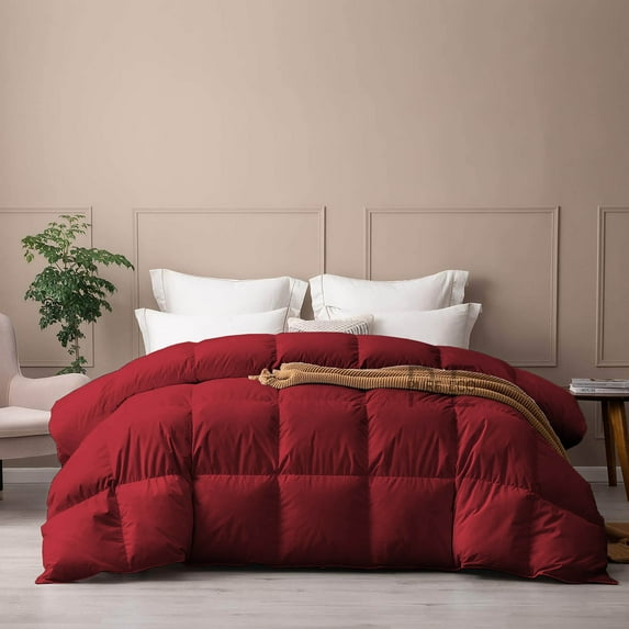 Ayanshi Bedding Comforter Oversized Queen, Duvet Insert, Quilted Comforter with Corner Tabs, Lightweight Quilt, Down Alternative Hotel Comforter Oversize Queen 98X98 Burgundy