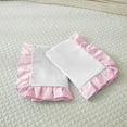 thumbnail image 1 of Ayanshi Bedding Dual Tone Ruffle Pillow Shams Standard Size Set of 2, 20X26 - Ruffled Design Pillow Cases Soft & Smooth - Luxurious Pillow Covers 20X26 - (White-Baby Pink), 1 of 7