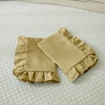 thumbnail image 1 of Ayanshi Bedding Ruffle Pillow Shams Queen Size Set of 2, 20X30 -Ruffled Fringe Design Pillow Cases Soft & Smooth - Unique Collection Pillow Covers 20X30 - Taupe, 1 of 7
