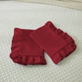 thumbnail image 1 of Ayanshi Bedding Ruffle Pillow Shams Standard King Size Set of 2, 20X36 -Ruffled Fringe Design Pillow Cases Soft & Smooth - Unique Collection Pillow Covers 20X36 - Burgundy, 1 of 7