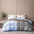 thumbnail image 1 of Ayanshi Hotel Bedding Comforter Twin Size, Duvet Insert, Quilted Comforter with Corner Tabs, All Season Lightweight Quilt, Down Alternative Hotel Comforter Twin Size 68X90 Sky Blue/Silver Gray, 1 of 9