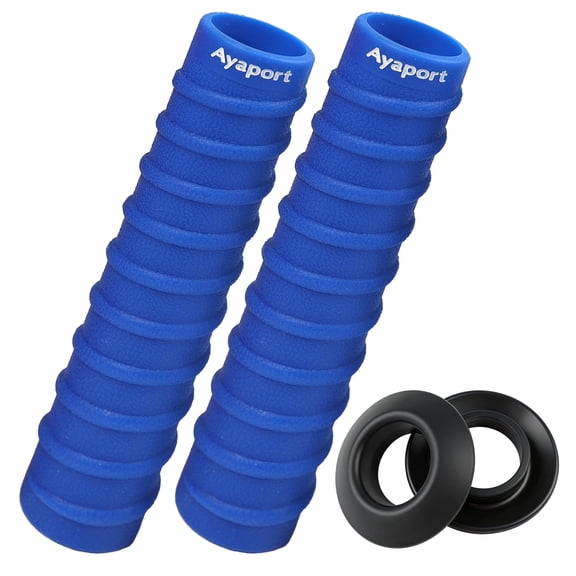 Ayaport Kayak Paddle Grips, Non-Slip Silicone with Drip Rings, Blue, 2 Pack