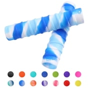 Ayaport Kayak Paddle Grips Silicone Non-Slip Blister Prevention, Blue-White, 2Pcs