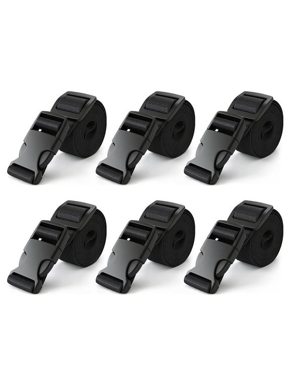 Nylon Buckle Straps with Quick Release, Adjustable Luggage Straps for Suitcase, Backpack, Travel Packing, Sleeping Bag 0.75" x 40", 6 Pack