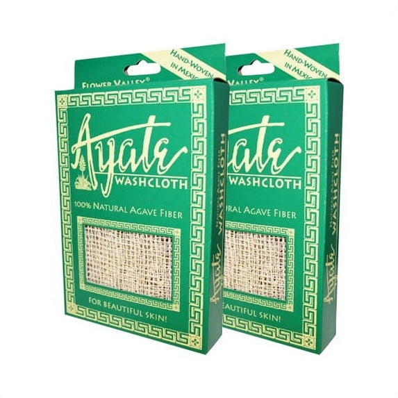 Ayate Washcloth, 100% Natural Agave Fiber, 1 washcloth ( 2 Pack )