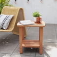 thumbnail image 1 of Ayaya 2-Tier Adirondack Side Table, 19" Solid Wood Square End Table, Outdoor Patio Table for Living Room, Porch, Poolside – Weather Resistant Walnut, 1 of 6