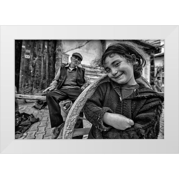 Aydogdu, Veli 18x13 White Modern Wood Framed Museum Art Print Titled - Happy Eyes