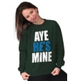 thumbnail image 1 of Aye He's Mine Boyfriend Girlfriend Women Crewneck Sweatshirt Brisco Brands 2X, 1 of 6