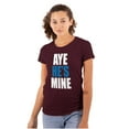 thumbnail image 1 of Aye He's Mine Boyfriend Girlfriend Womens Slim Fit Graphic Tee Brisco Brands X, 1 of 4