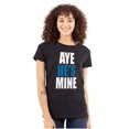 thumbnail image 1 of Aye He's Mine Boyfriend Girlfriend Womens Fitted Plus Size Graphic Tee Brisco Brands 2X, 1 of 4