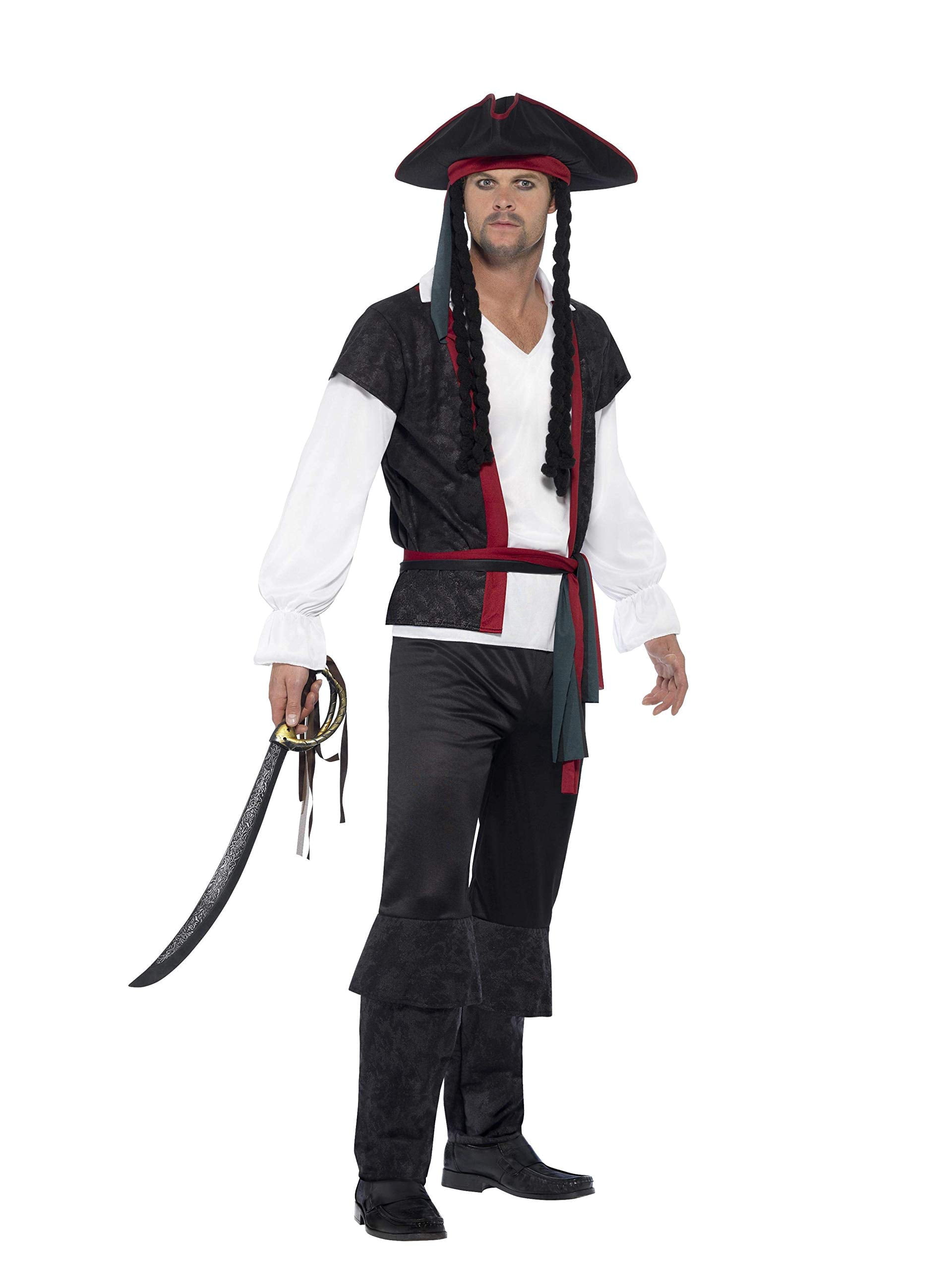 Aye Pirate Captain Costume Adult Black Aye Pirate Captain Costume Adult Black