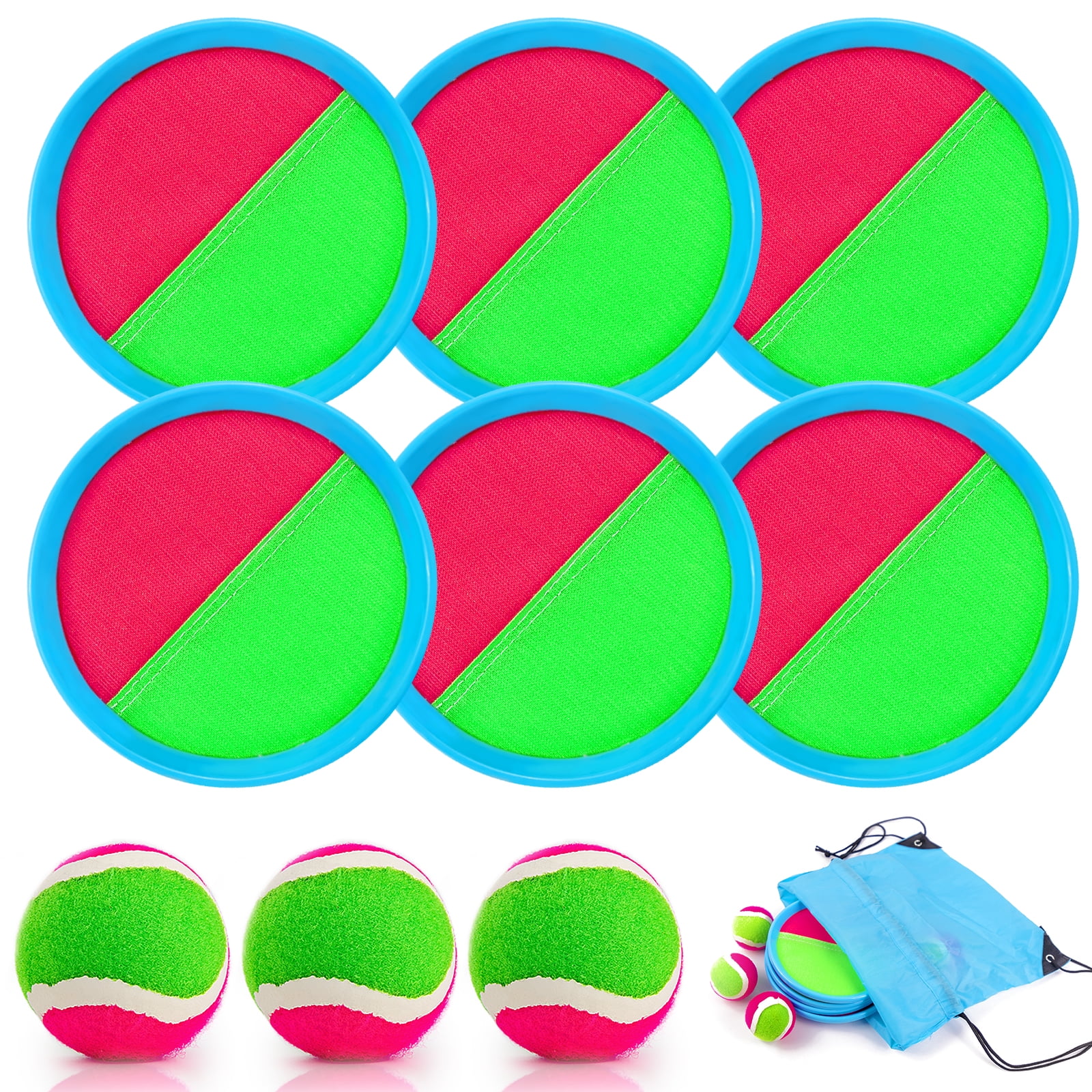Ayeboovi Toss and Catch Game with 4 Paddles and 4 Balls Outdoor Games for  Kids Yard Games Beach Toys Outside Games for 3 4 5 6 7 8 9 10 Year Old Boys  Girls (Upgraded) 