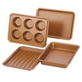 thumbnail image 1 of Ayesha Curry 4-Piece Bakeware Toaster Oven Baking Set, Copper, 1 of 10