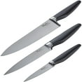 thumbnail image 1 of Ayesha Curry 3-Piece Japanese Steel Cooking Knife Set, Charcoal Gray, 1 of 3